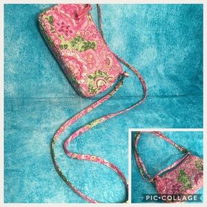 Vera Bradley Pink Paisley Crossbody Mini Bag